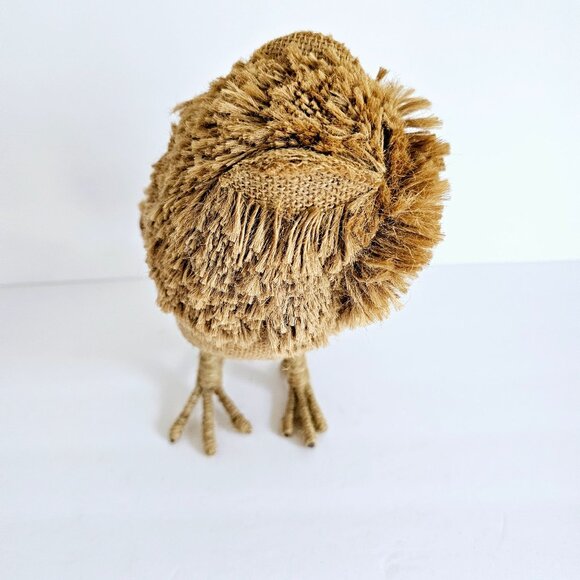 Farmhouse Rustic Burlap & Twine Jute Owl Figurine Handmade 9" Tall~M197.1 - Picture 5 of 7